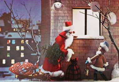 Noel için Sovyet kartpostal