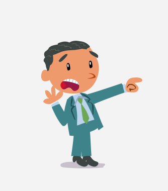 Şaşırmış bir iş adamı karakteri bir şeyi işaret ediyor.