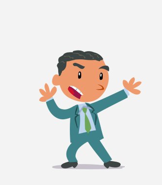 karikatür karakteri kızgın iş adamı tartışması