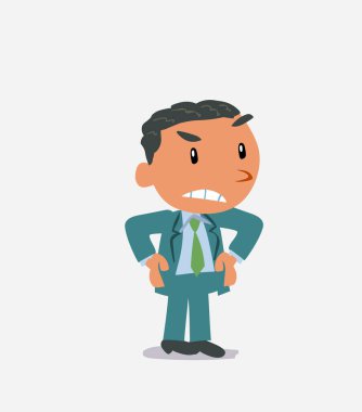 İş adamının kızgın çizgi film karakteri