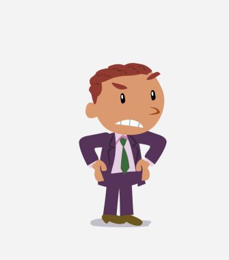 İş adamının kızgın çizgi film karakteri