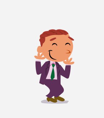 Çizgi film karakteri biraz utangaçtır.