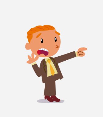 Şaşırmış bir iş adamı karakteri bir şeyi işaret ediyor.