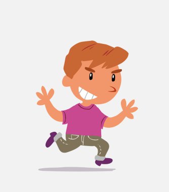 Kot pantolonlu küçük bir çocuğun çizgi film karakteri.