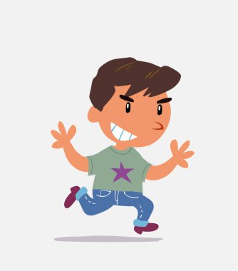 Kot pantolonlu küçük bir çocuğun çizgi film karakteri.