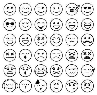 Smiley simgeleri, Emoticons, yüz ifadeleri, Internet
