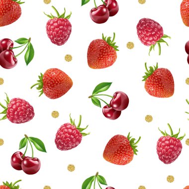 Böğürtlen meyvesi ve gümüş noktalı pırıltı desenini beyaz arkaplanda elsiz çiz