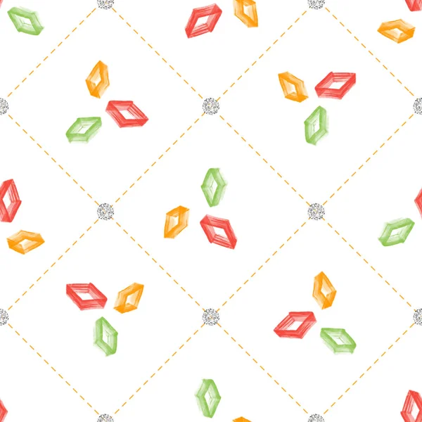 Fond Motif Multicolore Scintillant Sans Couture Avec Losange Dessiné Main — Image vectorielle