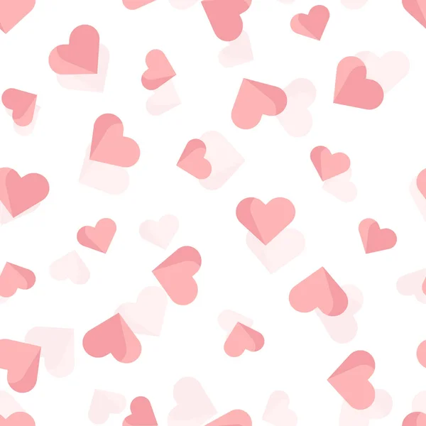 Fondo Patrón San Valentín Sin Costuras Con Forma Corazón Rosa — Vector de stock