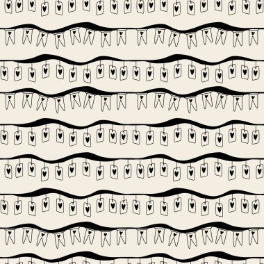 Tek renkli el çizimi aşk bayrağı olan kusursuz sevgililer günü arkaplanı