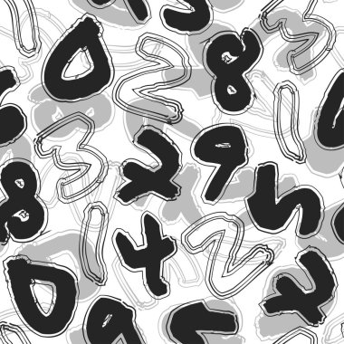 Numarası AlphABET PATTERN PACKground olan kusursuz Monokrome Matematikçiler