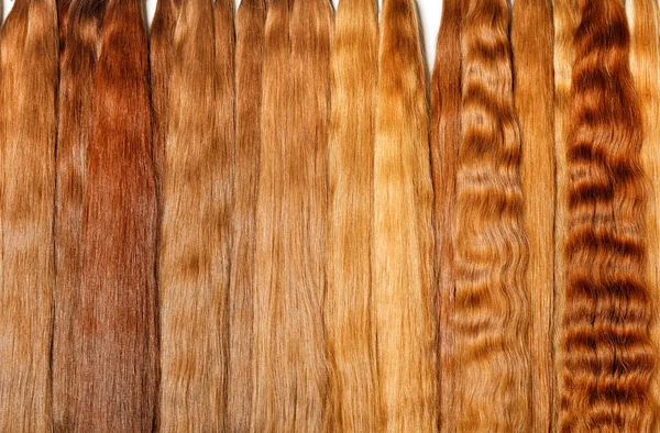 Natural Chocolate Shiny Healthy Human Hair Bundles Hair Extensions Wigs — Foto de Stock