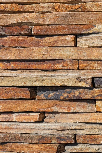 Pared Fondo Textura Piedra Arenisca Marrón Vieja Una Pila Primer —  Fotos de Stock