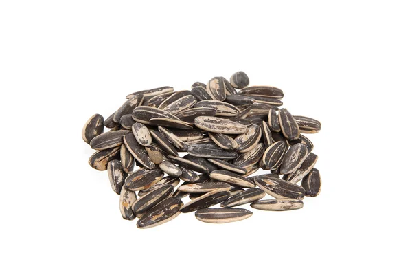 Sunflower seeds isolated in white background — Stock Photo, Image