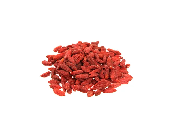 Goji-Beeren isoliert in weißem Hintergrund — Stockfoto