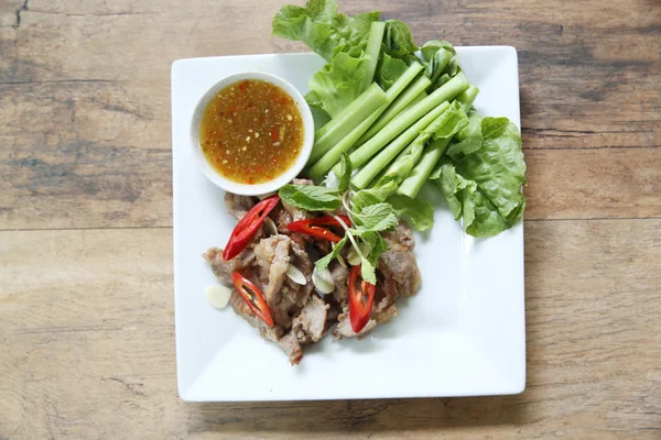 Carne di maiale alla griglia stile tailandese — Foto Stock