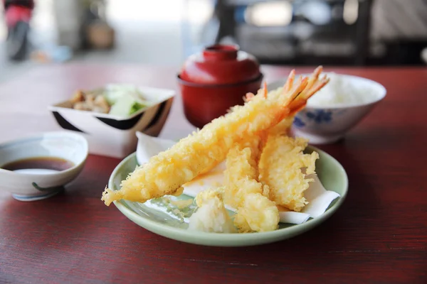 Tempura smažené krevety japonském stylu — Stock fotografie