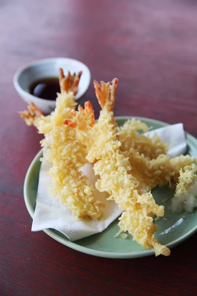 Tempura gebakken garnalen Japanse stijl — Stockfoto