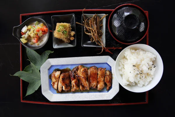 Chicken teriyaki set in close up — Stock Photo, Image