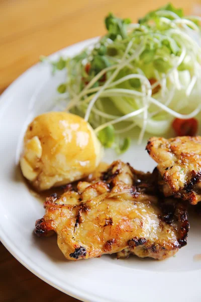 Chicken teriyaki set in close up — Stock Photo, Image