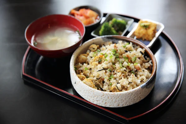Baked rice with scallop japanese food — Stock Photo, Image