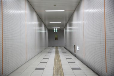 Japon metro şekilde yürüyüş