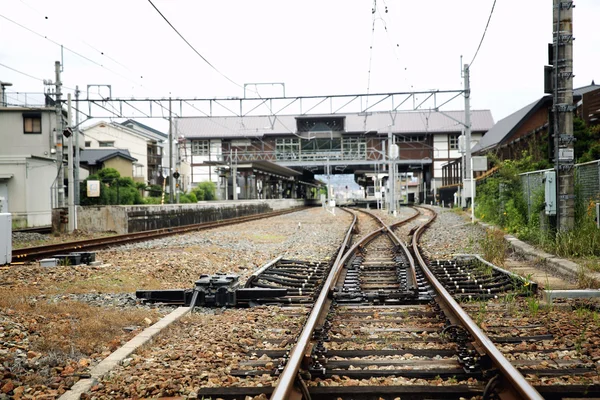 Japonsko železniční vlak, japonské železnice v Kjótu — Stock fotografie