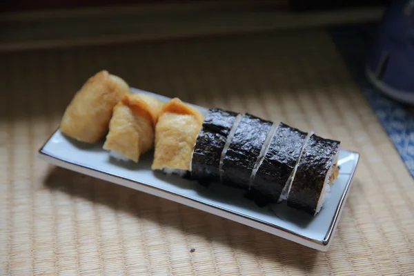 Seasoned Rice Wrapped In A Fried Tofu Bag , Inari sushi Japanese — Stock Photo, Image