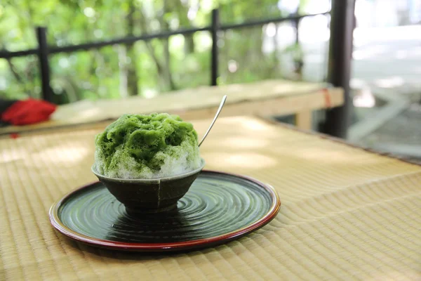 Japanse groene thee scheren ijs — Stockfoto