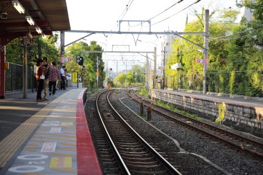 Kyoto, Japonya - 06 Haziran 2016 Japonya demiryolu tren, Japon tren