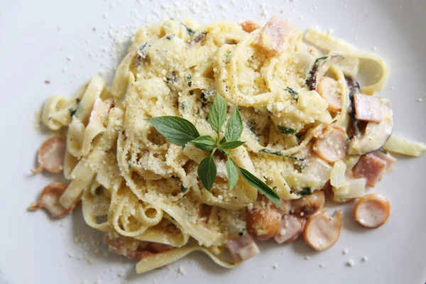 Pasta carbonara Italian food — Stock Photo, Image