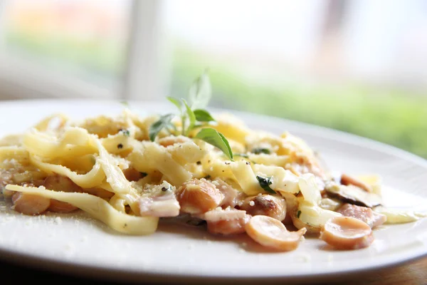 Pasta carbonara Italian food — Stock Photo, Image