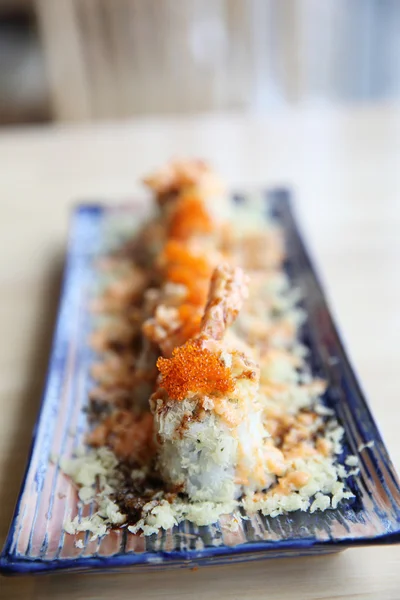 Gamberetti tempura Maki Sushi cibo giapponese — Foto Stock