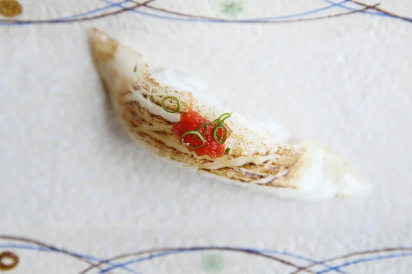 Sushi de alabote grelhado comida japonesa — Fotografia de Stock
