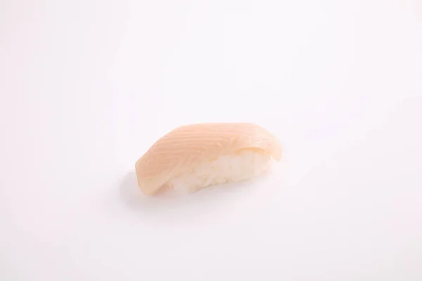 Sushi Hamachi Sushi Cauda Amarela Comida Japonesa Isolado Fundo Branco — Fotografia de Stock