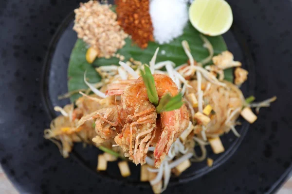 Thais Voedsel Pad Thais Lokaal Voedsel Gebakken Noodle Met Garnalen — Stockfoto