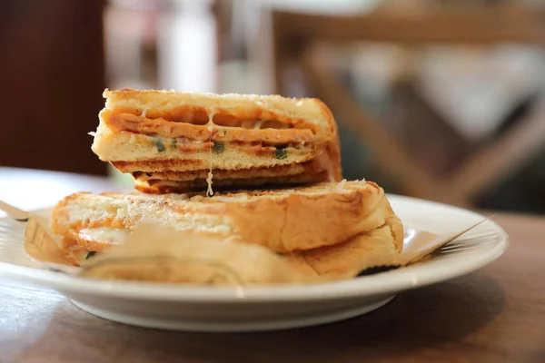 Panini Jambon Sandwich Saucisse — Photo