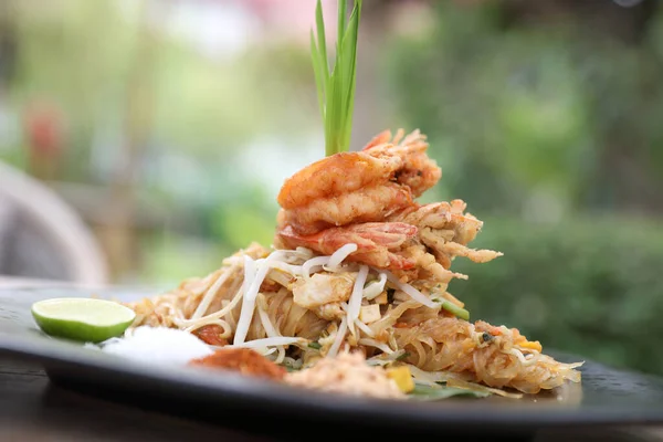 Thai Food Pad Thai Local Food Fried Noodle Shrimp — Stock Photo, Image