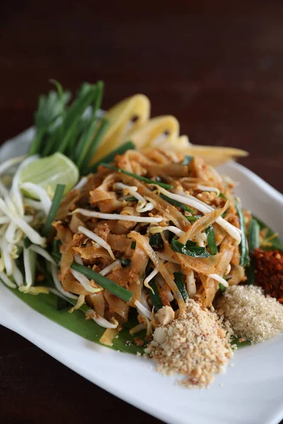 Lokale Thaise Voedsel Padthai Gebakken Noedel — Stockfoto
