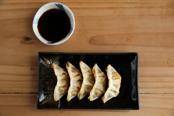 Gyoza Gnocco Stile Giapponese Primo Piano — Foto Stock