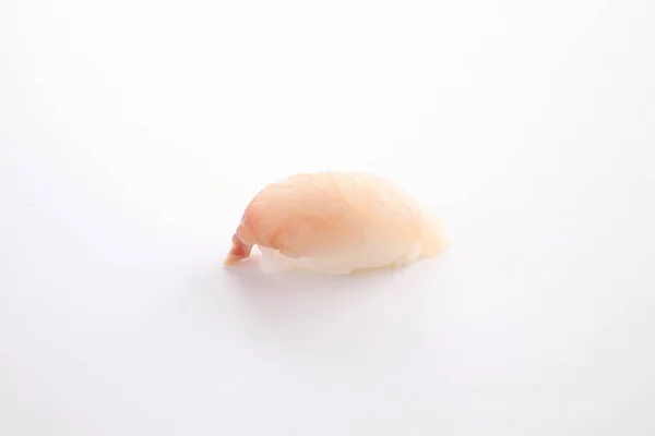 Sushi Hamachi Sushi Cauda Amarela Comida Japonesa Isolada Fundo Branco — Fotografia de Stock