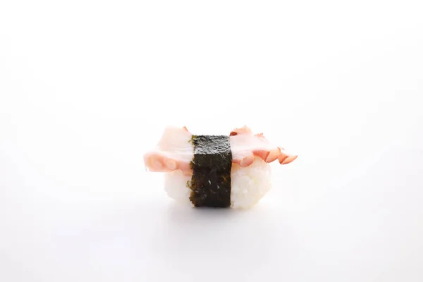 Tako Nigiri Octopus Sushi Japanese Food Isolated White Background — Stock Photo, Image
