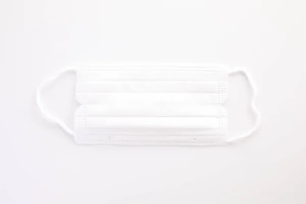 Used White Mask Isolated White Background — Stock Photo, Image