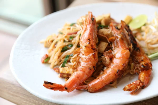 Thai Food Pad Thai Local Food Fried Noodle Shrimp — Stock Photo, Image