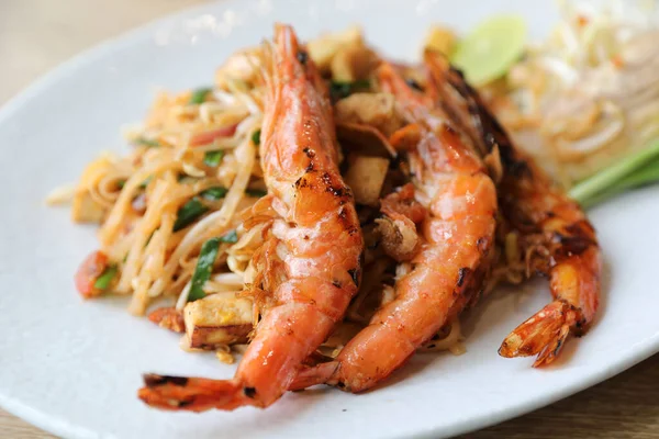 Thai Food Pad Thai Local Food Fried Noodle Shrimp — Stock Photo, Image