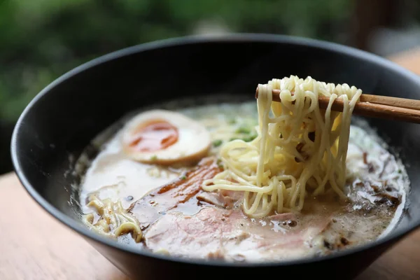 Ramen Noodle Pork Egg Soup Japanese Food — Stock Photo, Image