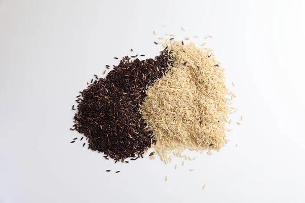 Organic Raw Brown Rice Riceberry Rice Close — Stock Photo, Image