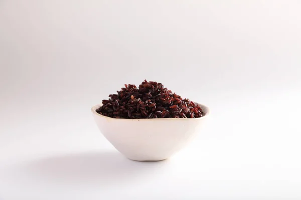 Boiled Riceberry Rice Close — Stock Photo, Image