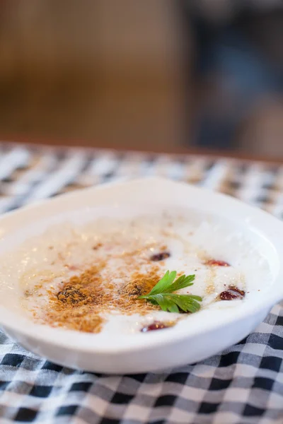 Yogurt with fruit salad — Stock Photo, Image