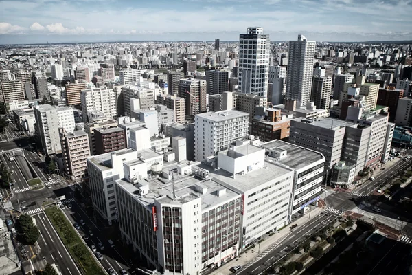 Cityscape of Downtown Sapporo , Japan — Stock Photo, Image